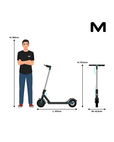 Patinete eléctrico Motus Scooty 8.5 | Potencia 350W | Batería 7.8Ah