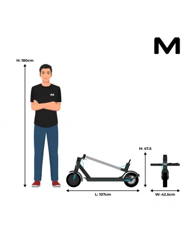 Patinete eléctrico Motus Scooty 8.5 | Potencia 350W | Batería 7.8Ah