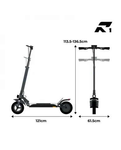Patinete eléctrico RUPTOR R1 V2 Negro| 500W 20Ah