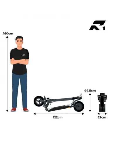 Patinete eléctrico RUPTOR R1 V2 Negro| 500W 20Ah