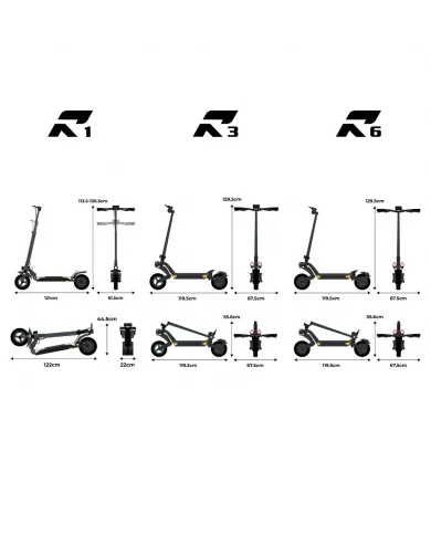 Patinete eléctrico RUPTOR R1 V2 Negro| 500W 20Ah