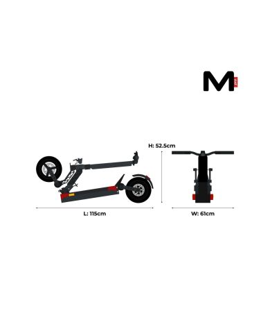 Patinete eléctrico Motus Pro 10 2022 600W 20km/h