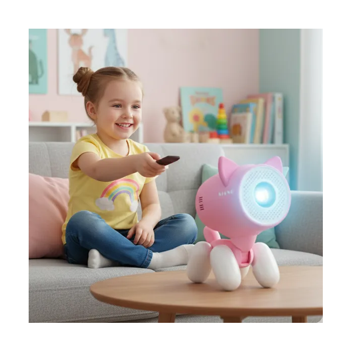 Proyector para cine en casa con funciones educativas Kiano Alpha KID Pink (cat)