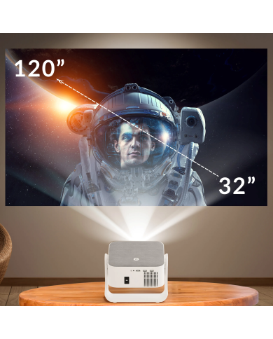 Proyector para cine en casa Kiano Elegance Cinema, 400 Ansi, Netflix, Prime, YouTube
