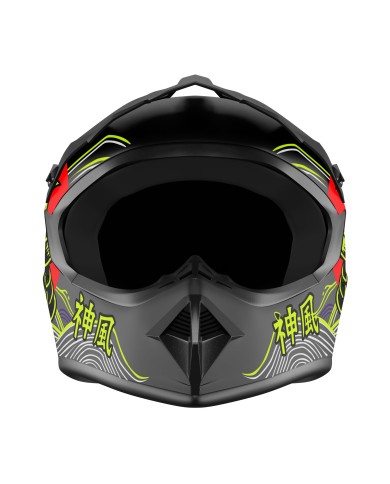 Casco integral Kamikaze Tokyo Drift para scooters, MTB y bicicletas.