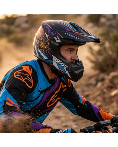 Casco Kamikaze integral para patinete, MTB y bicicleta Ninja