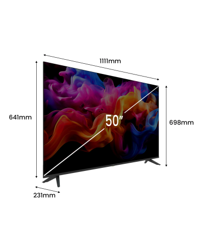 Televisor Kiano Elegance 50" 4K Smart TV VIDAA Netflix. HBO, Prime