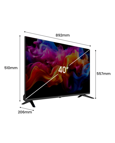 Televisor Kiano Elegance 40" Full HD Smart TV VIDAA Netflix. HBO, Prime