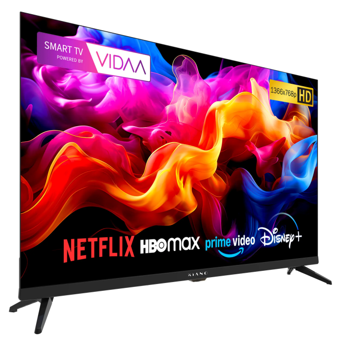 Televisor Kiano Elegance 32" HD Ready Smart TV VIDAA Netflix. HBO, Prime