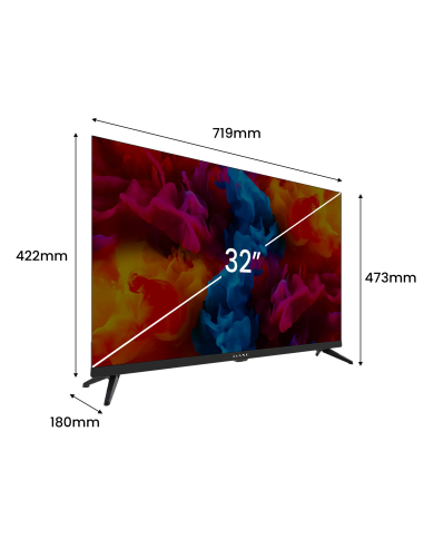Televisor LED Kiano Elegance TV 32" HD Ready negro