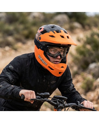 Casco de mandíbula Kamikaze RONIN Helmet Orange