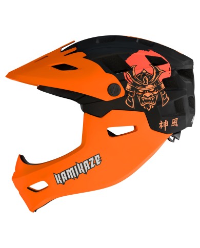 Casco de mandíbula Kamikaze RONIN Helmet Orange