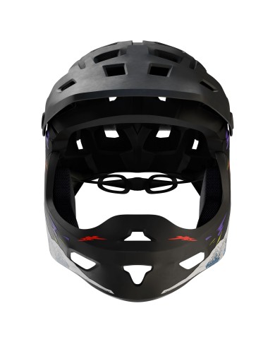Casco de mandíbula Kamikaze RONIN Wave Black