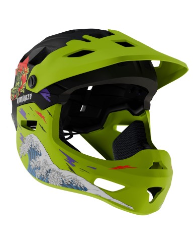 Casco de mandíbula Kamikaze RONIN Wave Green