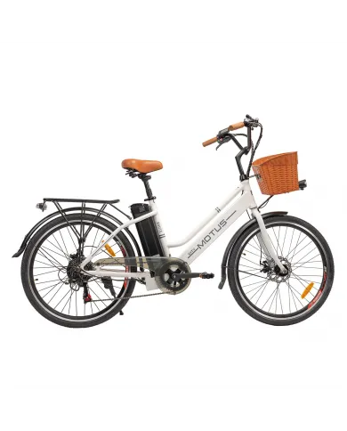 Bicicleta eléctrica Motus City White 26" Batería 12,5 Ah