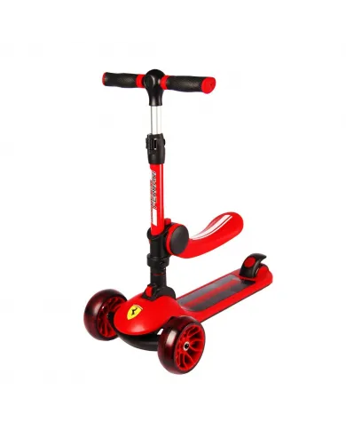Patinete infantil Ferrari de tres ruedas 2 en 1 FXK28-2 Rojo