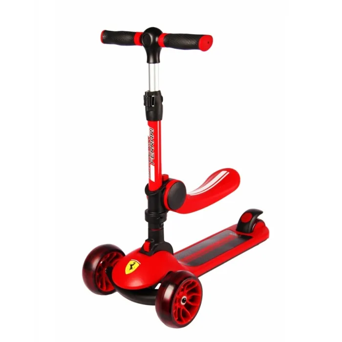 Patinete infantil Ferrari de tres ruedas 2 en 1 FXK28-2 Rojo