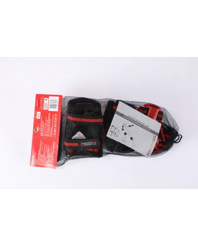 Ferrari set de protectores para niños para rodillas, codos y muñecas talla XXS rojos