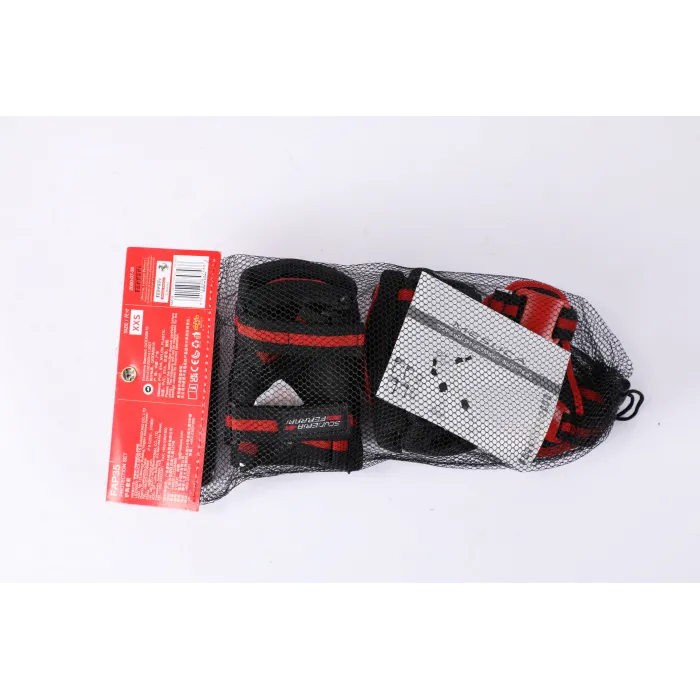 Ferrari set de protectores para niños para rodillas, codos y muñecas talla XXS rojos
