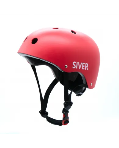 Casco de bicicleta ajustable SIVER talla M rojo