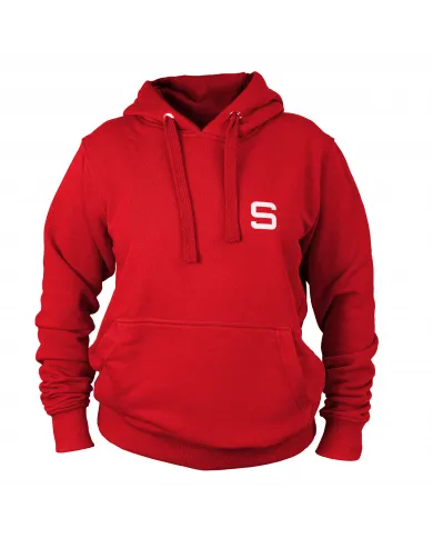 Sudadera de mujer SIVER con capucha talla M/L color rojo