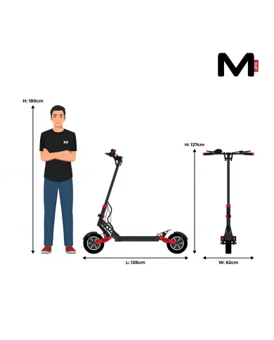 Patinete eléctrico Motus PRO 10 sport 2021 2x1000W