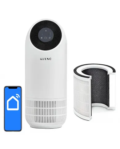 Purificador de aire Kiano Fillo filtro preliminar, de carbón y HEPA 13 smart