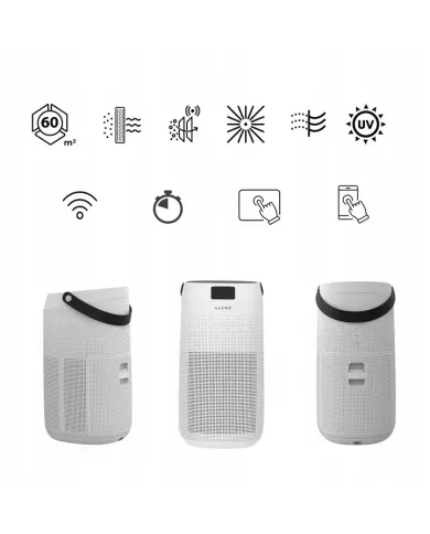 Purificador de aire Kiano Miya filtro preliminar, de carbón y HEPA 13 smart